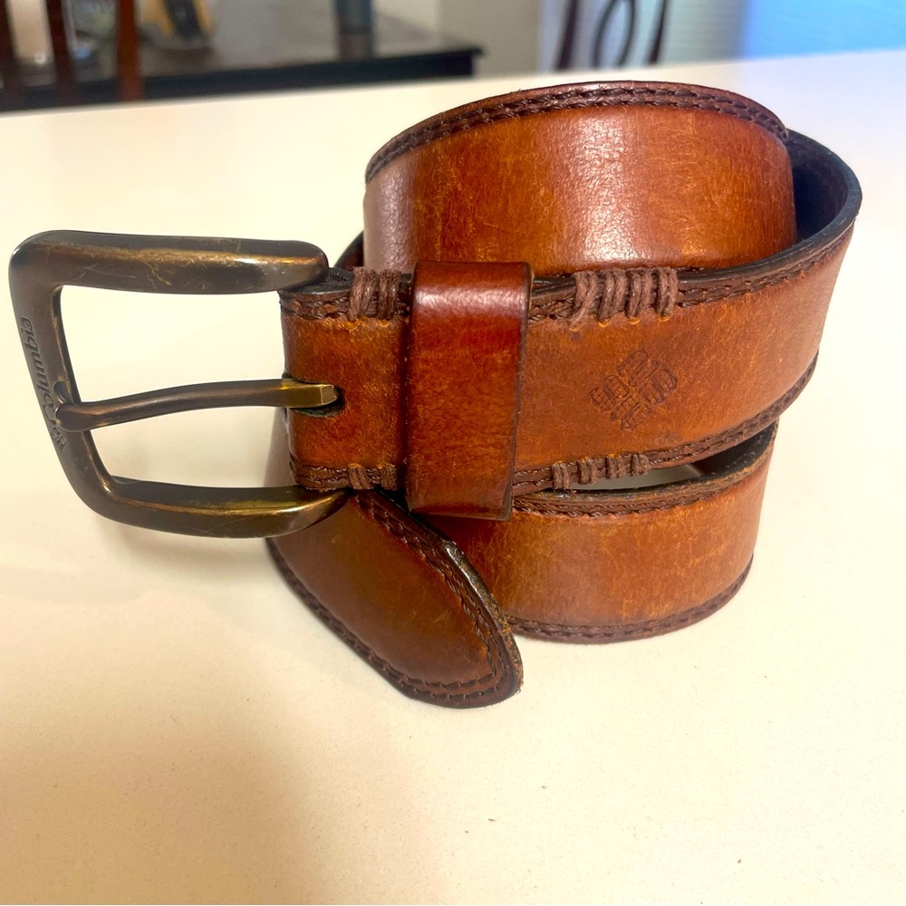 Columbia Brown Leather Belt 30” to 34”